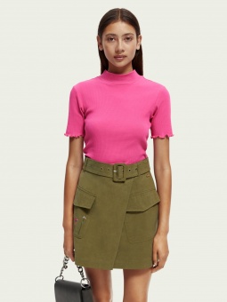 Scotch & Soda Topp Ribbed mock neck